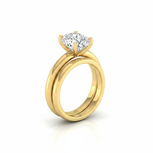 The Tori Matching Wedding Band, Pear in 18K Yellow Gold