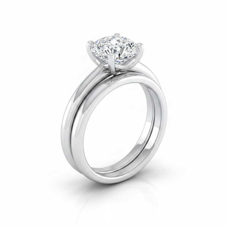 The Tori Matching Wedding Band, Pear in Platinum | RockHer