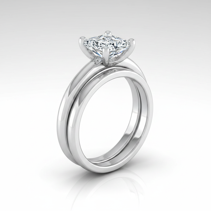 The Tori Matching Wedding Band, Radiant in Platinum | RockHer