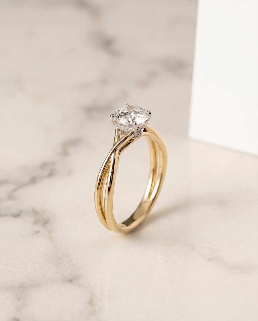 The Blondie Engagement Ring, made to order in our Los Angeles atelier