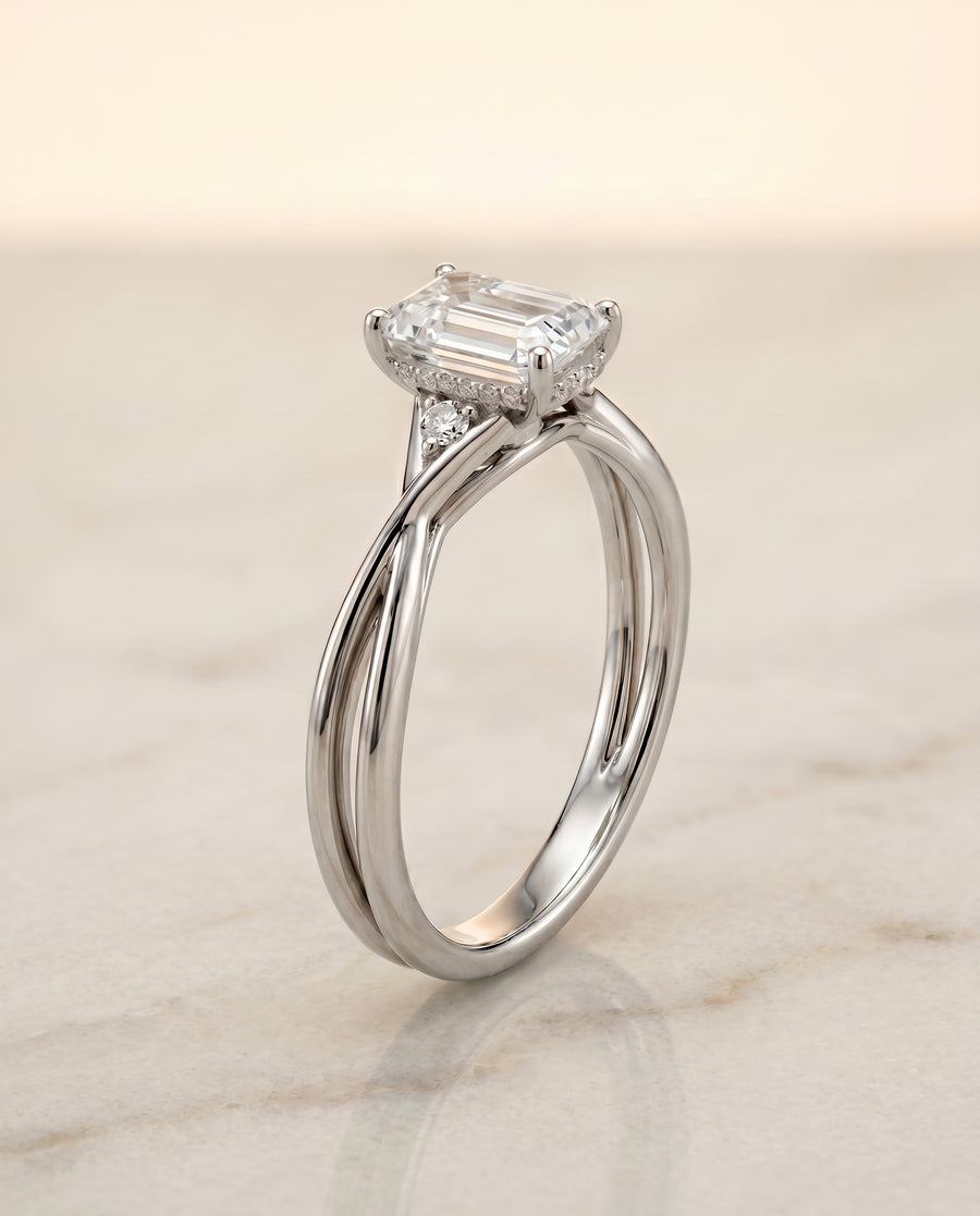 The Dusty Engagement Ring, made to order in our Los Angeles atelier