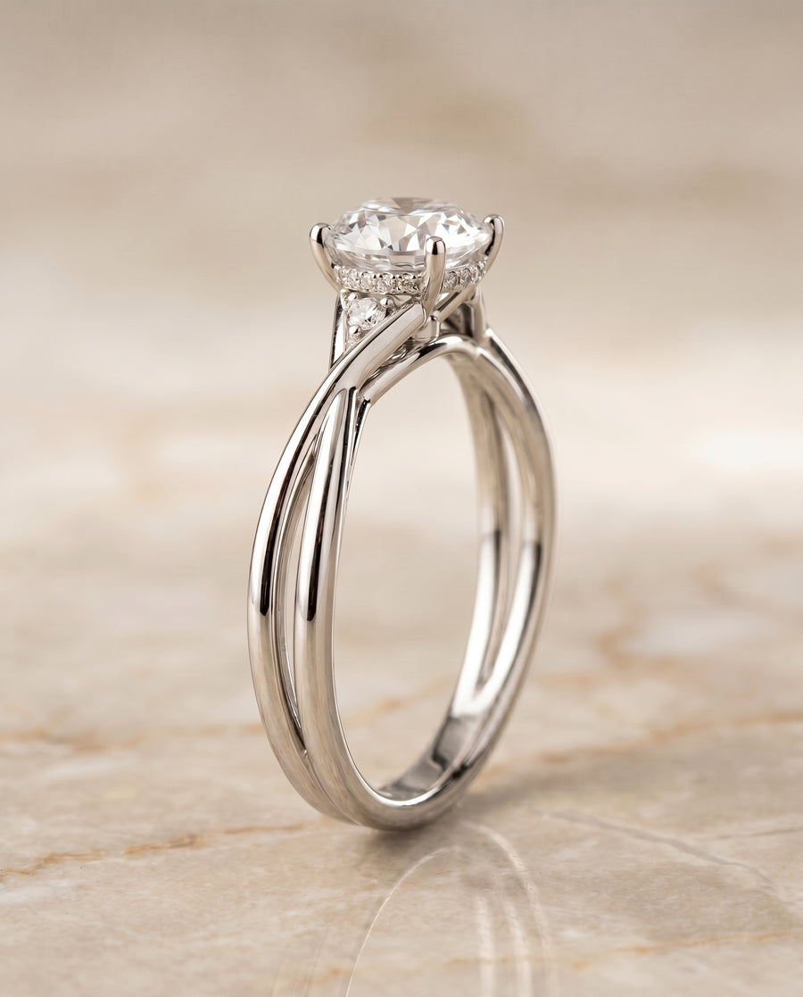 The Dusty Engagement Ring, made to order in our Los Angeles atelier