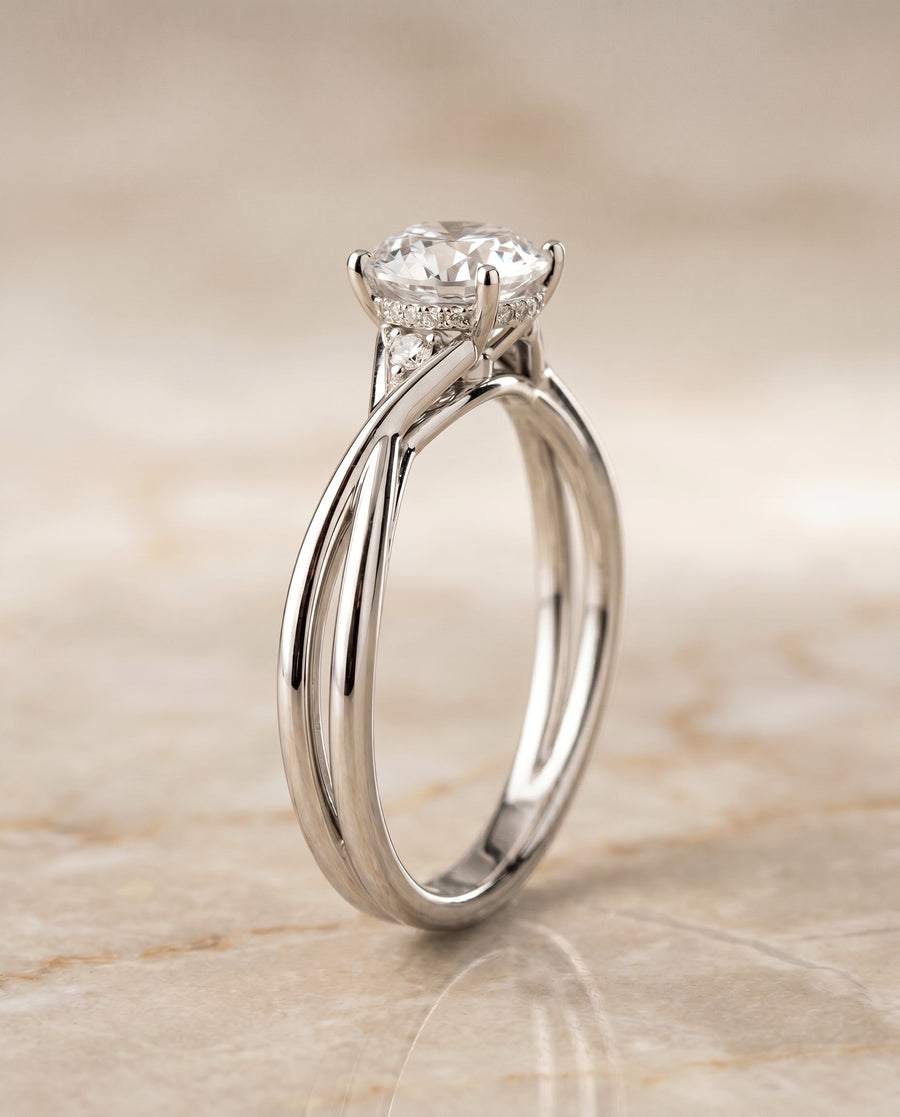 The Dusty Select Engagement Ring, made to order in our Los Angeles atelier