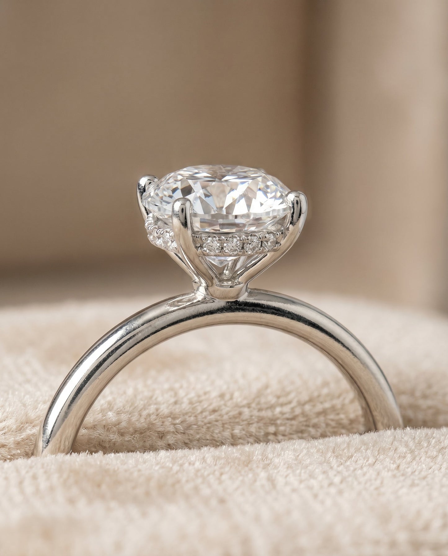 Eartha Select Upper Hidden Halo Solitaire in Platinum – view 4