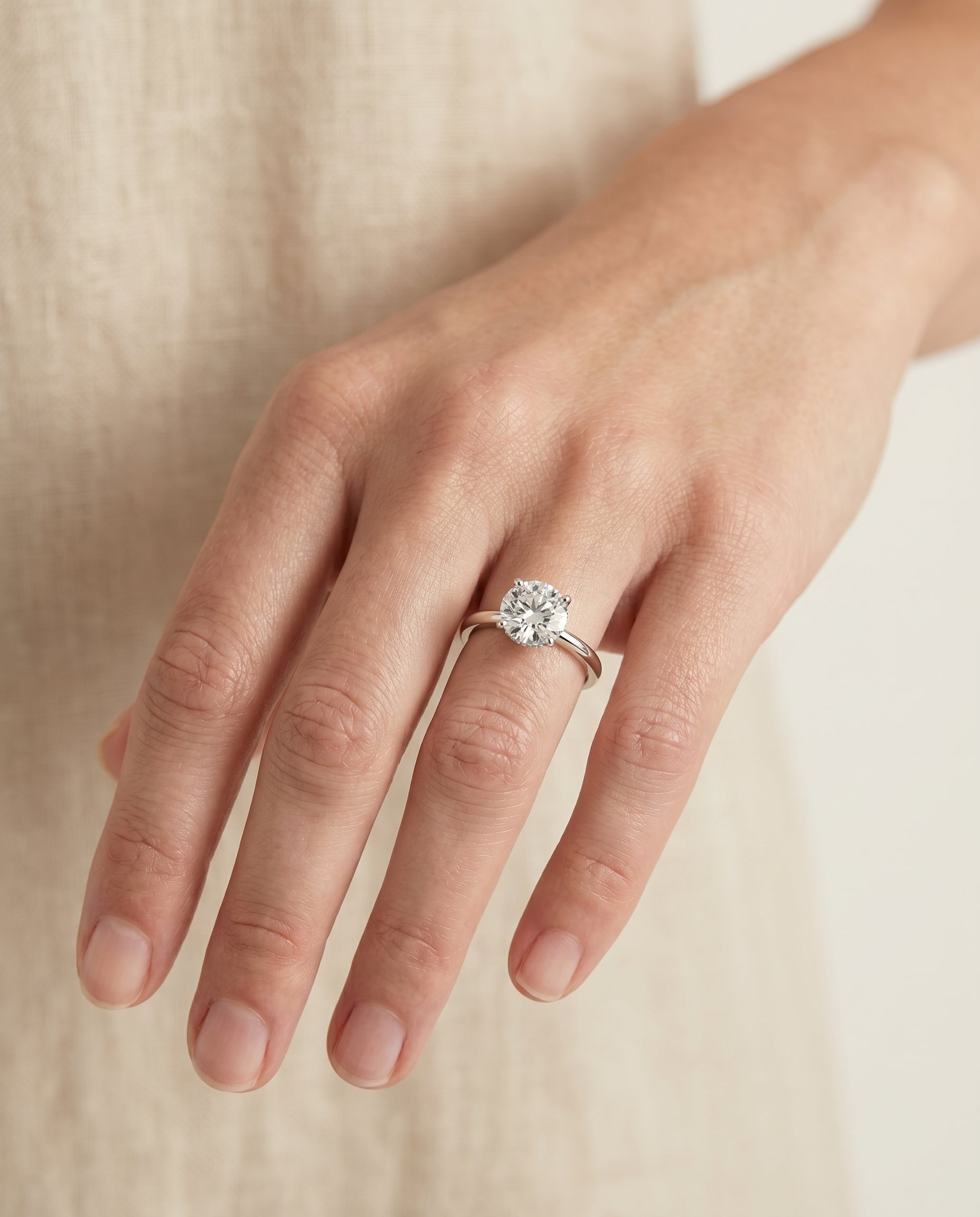 The Eartha engagement ring setting in 18K White Gold, select upper hidden halo solitaire design | RockHer