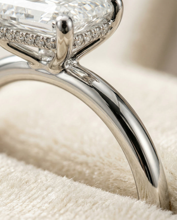 Eartha Select Radiant engagement ring in Platinum