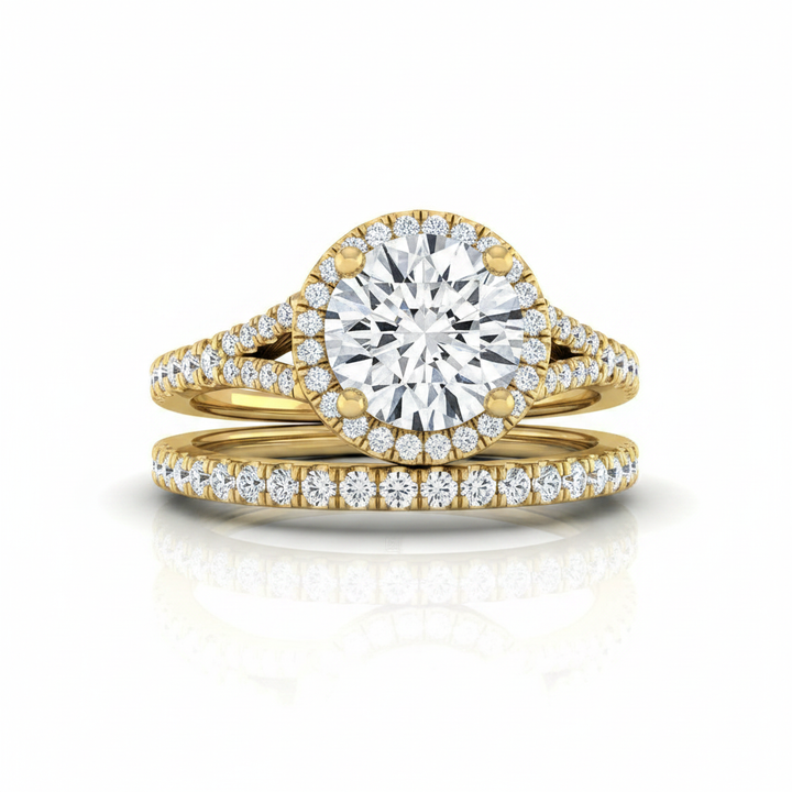The Vega Matching Wedding Band, Round in 18K Yellow Gold | RockHer