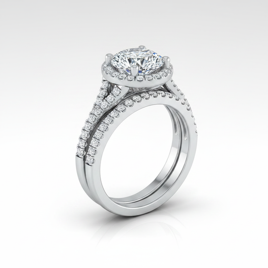 The Vega Matching Wedding Band, Round in Platinum