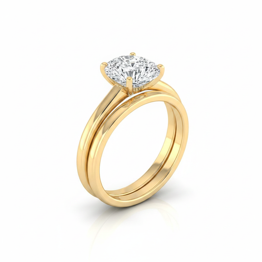 The Viola Matching Wedding Band, Pear in 18K Yellow Gold