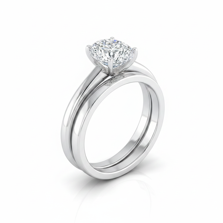 The Viola Matching Wedding Band, Pear in Platinum | RockHer