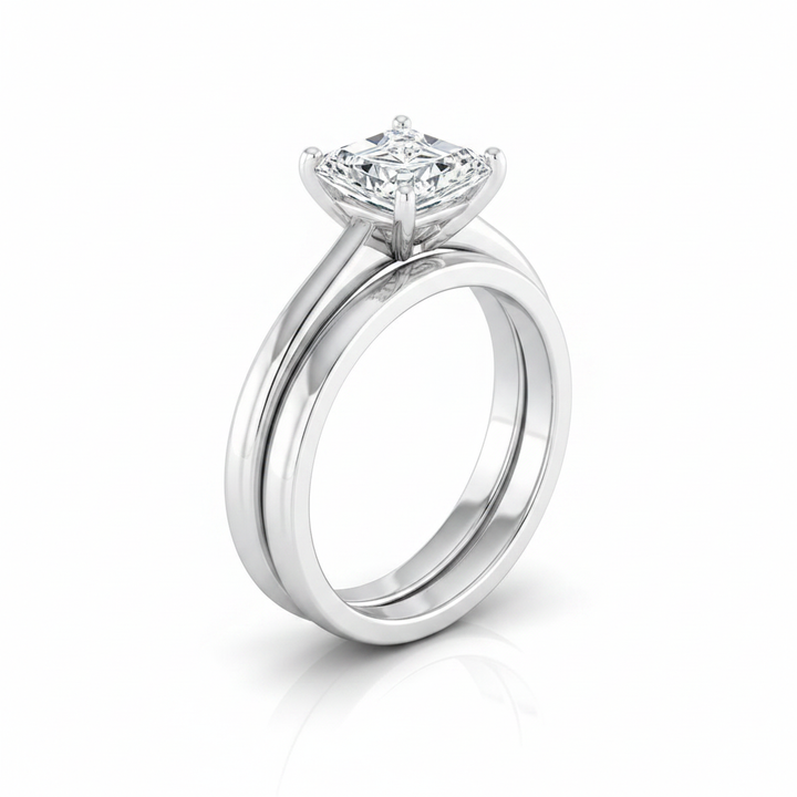 The Viola Matching Wedding Band, Radiant in Platinum | RockHer