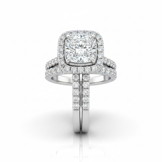 The Whitney Matching Wedding Band, Princess in 18K White Gold