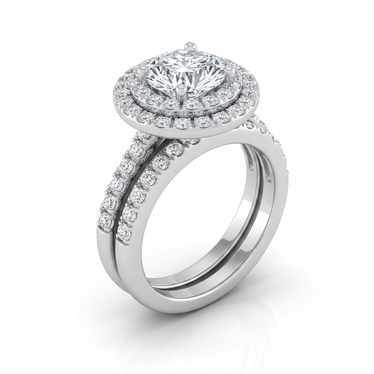 The Whitney Matching Wedding Band, Round in 18K White Gold