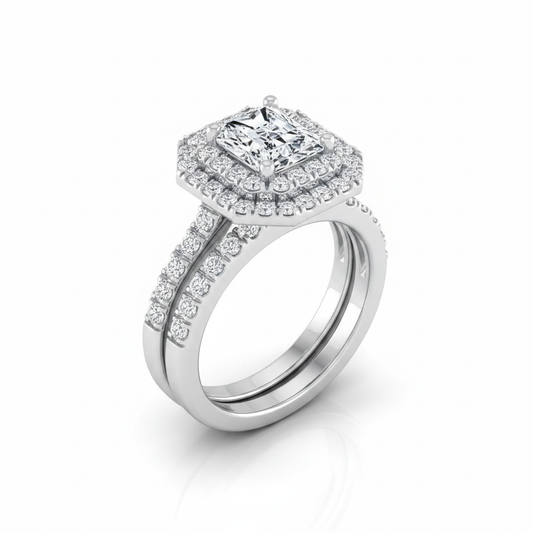 The Whitney Matching Wedding Band, Radiant in Platinum