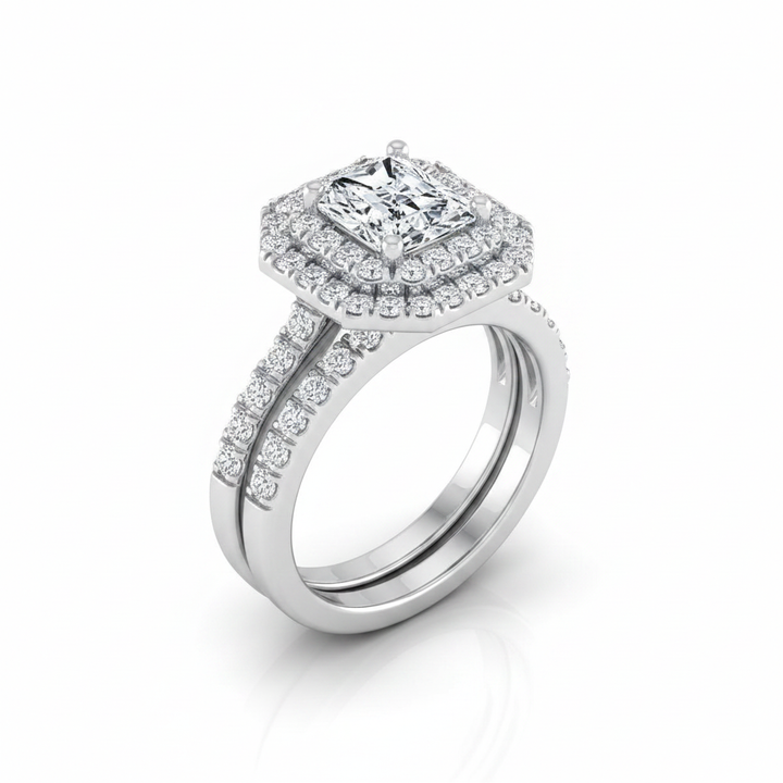 The Whitney Matching Wedding Band, Radiant in Platinum | RockHer