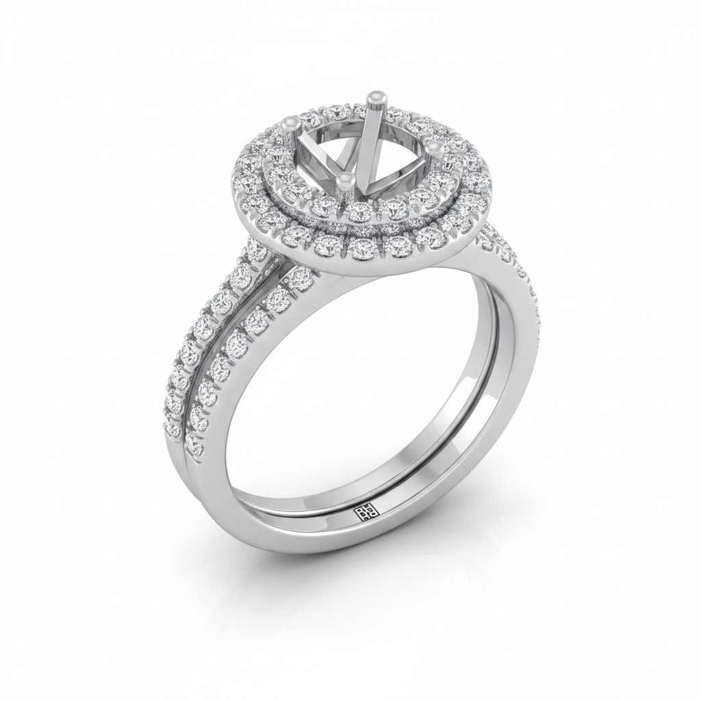 The Whitney Matching Wedding Band, Round in Platinum