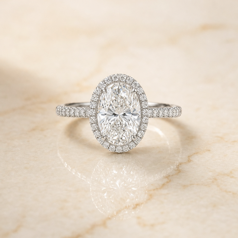 The Dylan Engagement Ring, made to order in our Los Angeles atelier