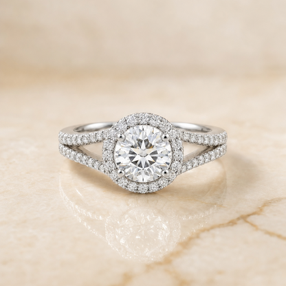 Aretha Select Round 18K White Gold