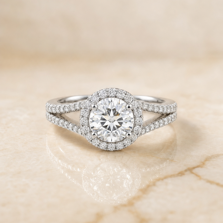 Aretha Select Round 18K White Gold
