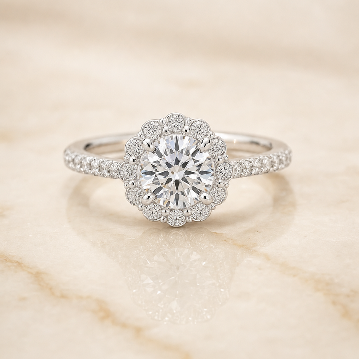 Florence Select Round 18K White Gold