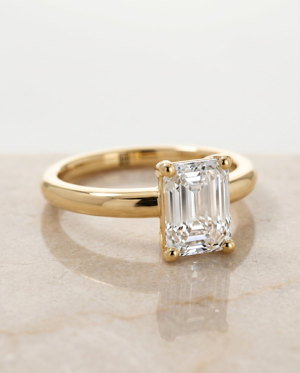 The Tori emerald engagement ring setting in 18K Yellow Gold | RockHer