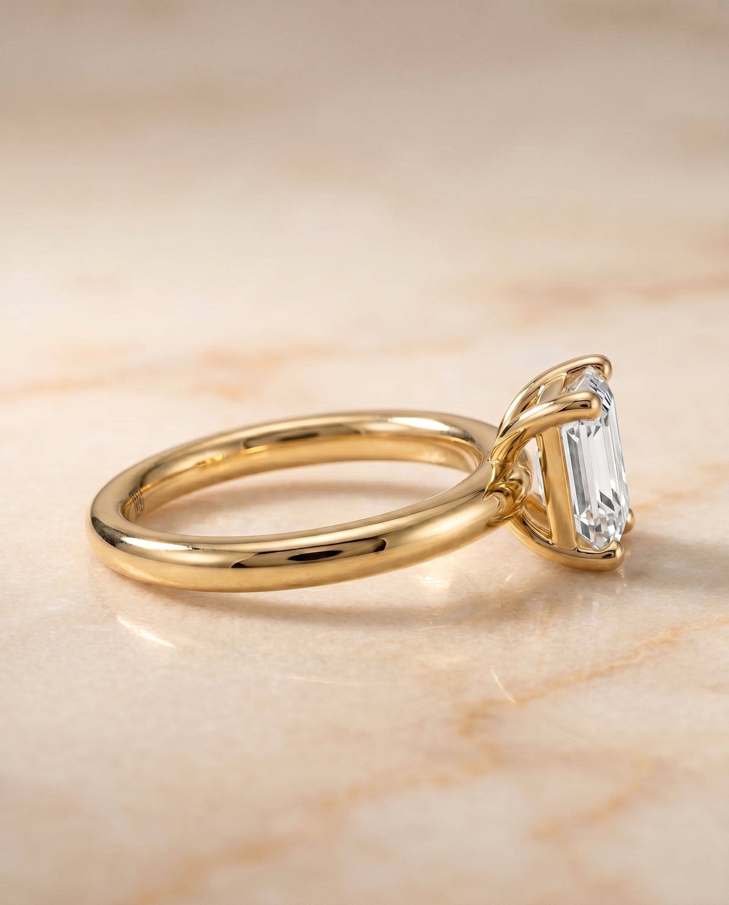 The Tori Select Solitaire Engagement Ring with Lab Diamond in 18K Yellow Gold - view 5