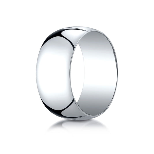 14k Yellow Gold 10mm Slightly Domed Traditional Oval Ring