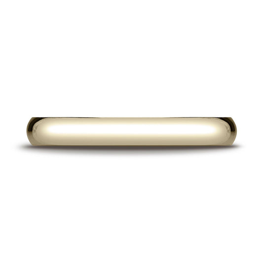 18k Yellow Gold 3mm Slightly Domed Traditional Oval Ring
