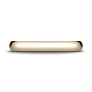 3mm Slightly Domed Traditional Oval Wedding Band, in 18K Yellow Gold | RockHer