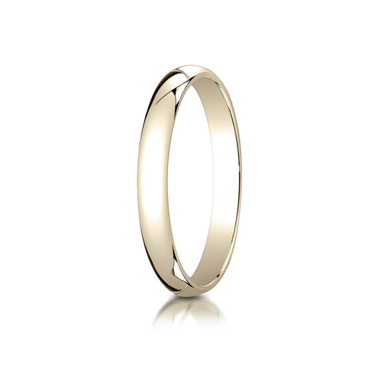 14k Yellow Gold 3mm Slightly Domed Traditional Oval Ring