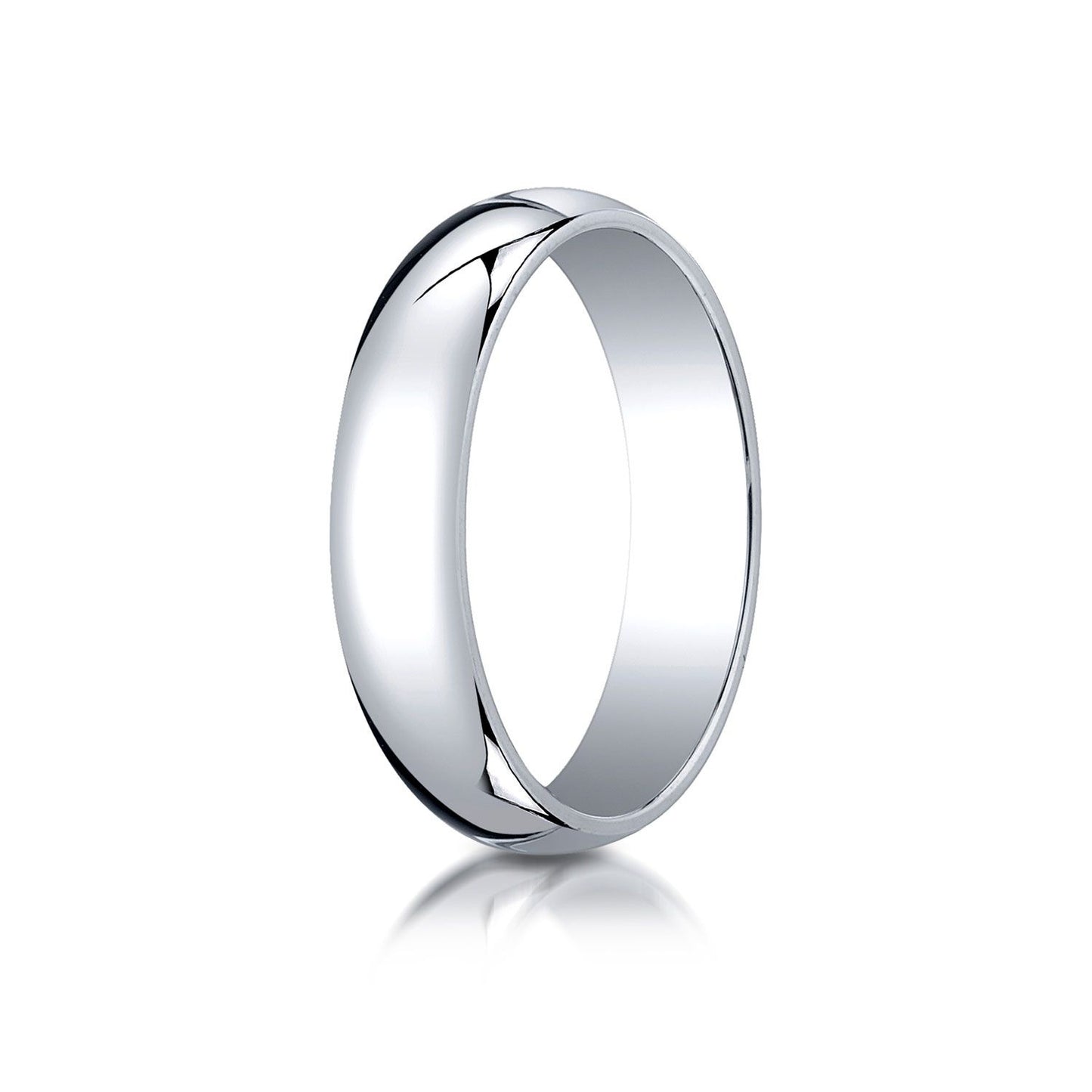 Platinum 5mm Slightly Domed Traditional Oval Ring