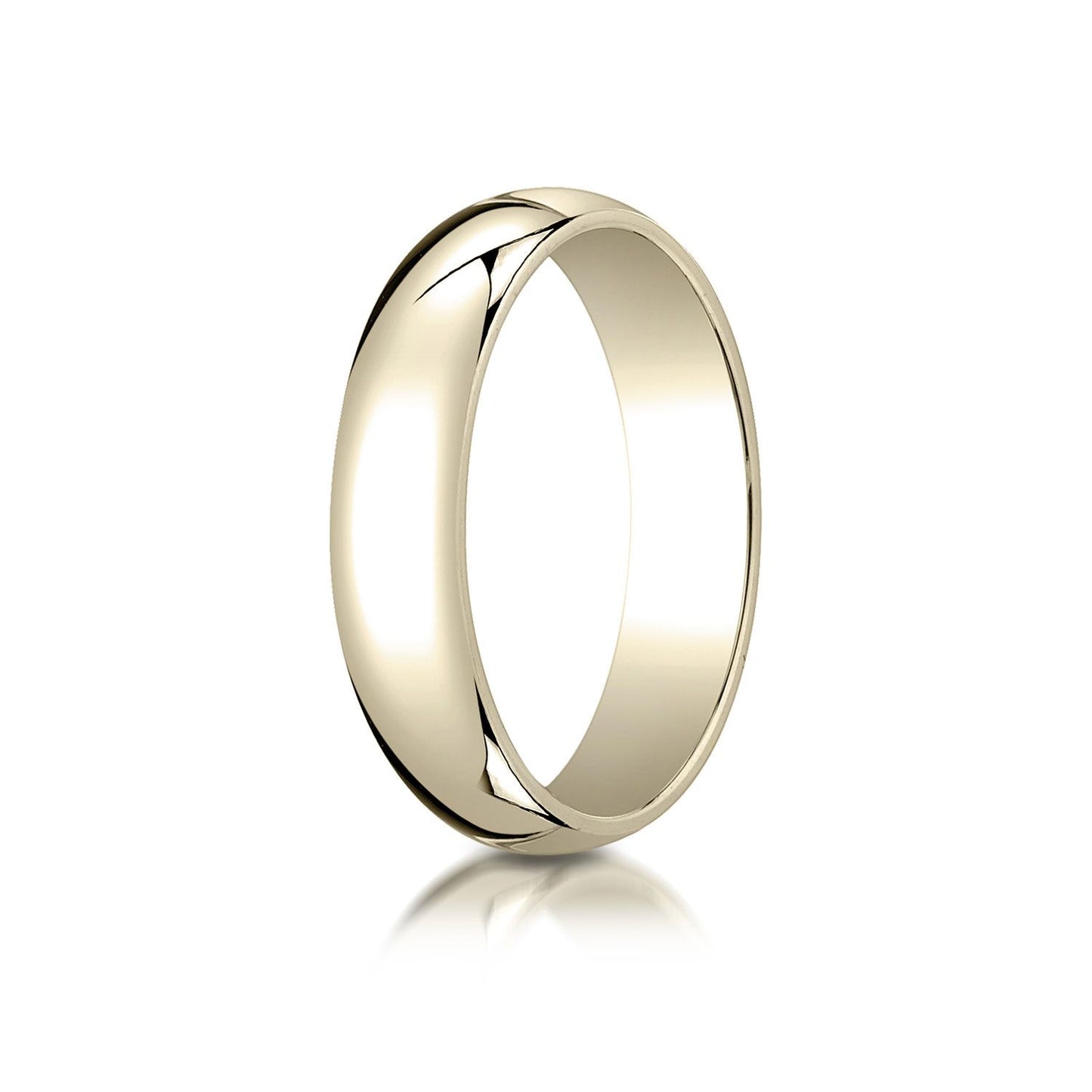 18k Yellow Gold 5mm Slightly Domed Traditional Oval Ring