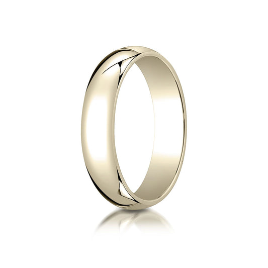 18k Yellow Gold 5mm Slightly Domed Traditional Oval Ring