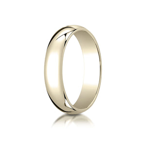 5mm Slightly Domed Traditional Oval Wedding Band, in 14K Yellow Gold | RockHer