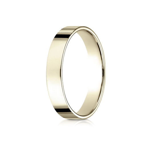 14k Yellow Gold 4.0 Mm Traditional Flat Ring