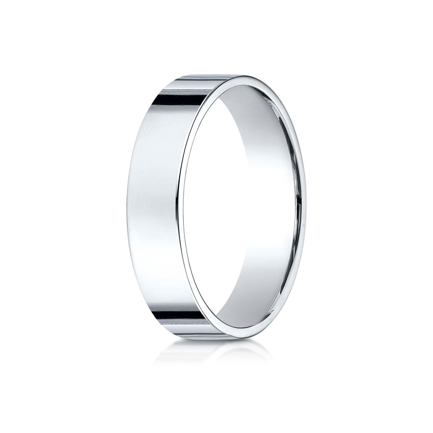 14k White Gold 5 Mm Traditional Flat Ring