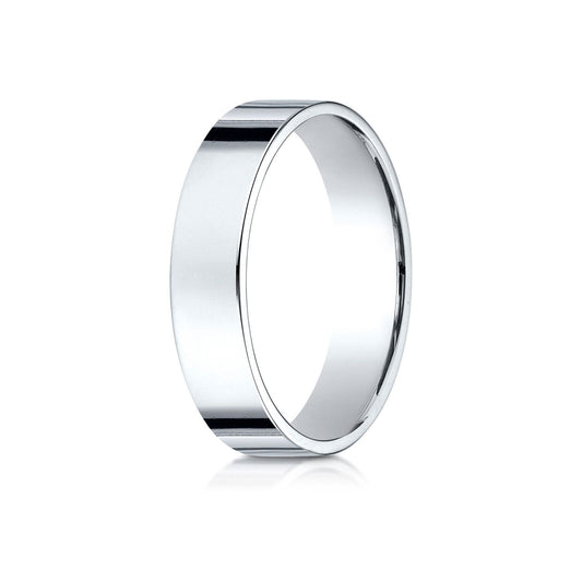14k White Gold 5 Mm Traditional Flat Ring