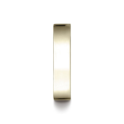 14k Yellow Gold 5 Mm Traditional Flat Ring