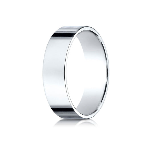 14k White Gold 6 Mm Traditional Flat Ring