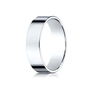 6mm Traditional Flat Wedding Band, in 14K White Gold | RockHer