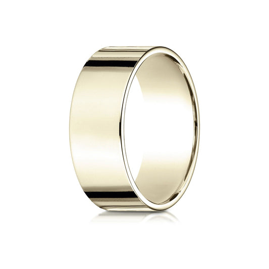 14k Yellow Gold 8 Mm Traditional Flat Ring