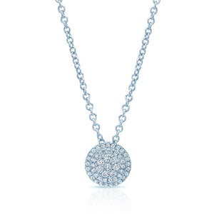 Natural Diamond Round Brilliant Pendant in 14K White Gold, 5 ct. t.w. – front view | RockHer