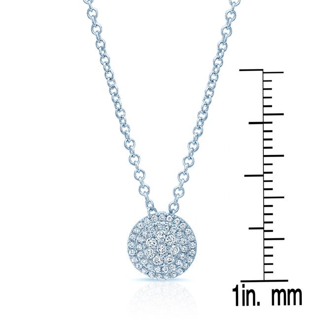 Multi Circle Diamond Shield In 14k White Gold (1/5 Ct. Tw.)