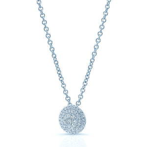 Natural Diamond Round Brilliant Pendant in 14K White Gold, 5 ct. t.w. – side profile | RockHer