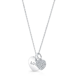 Natural Diamond Heart Shape Pendant in 14K White Gold – side profile | RockHer