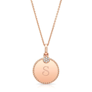 Natural Diamond Round Brilliant Pendant in 14K Rose Gold | RockHer