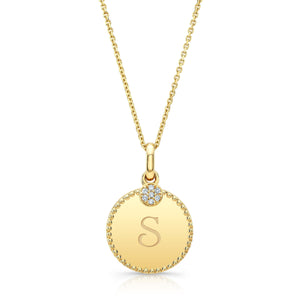 Natural Diamond Round Brilliant Pendant in 14K Yellow Gold | RockHer
