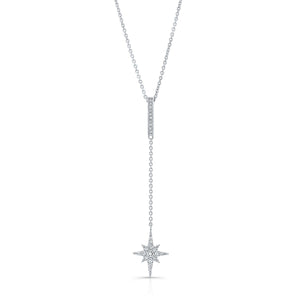 Natural Diamond Round Brilliant Pendant in 14K White Gold – front view | RockHer
