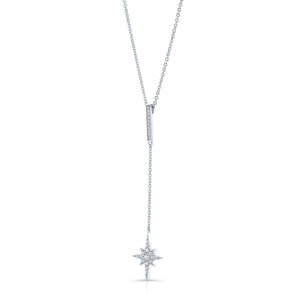 Natural Diamond Round Brilliant Pendant in 14K White Gold – side profile | RockHer