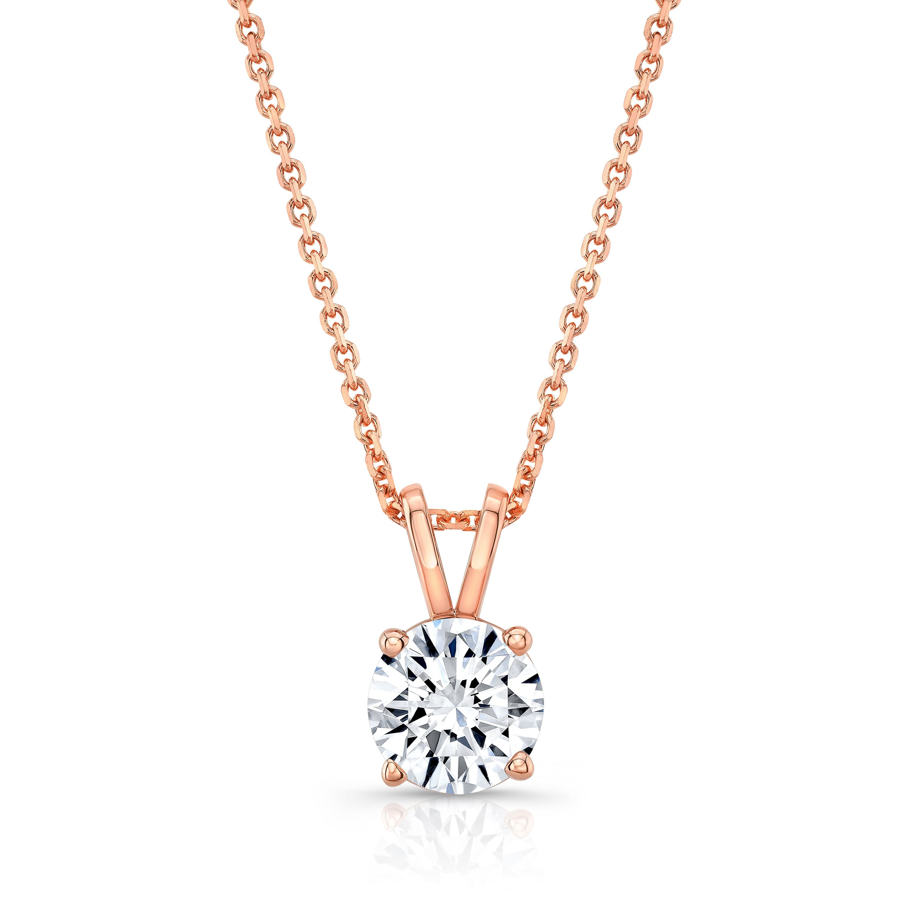 Round (full Cut) Diamond Solitaire Pendant In A Platinum 4-prong Basket Setting, 2ct. T.w. (hi, Si1-si2)